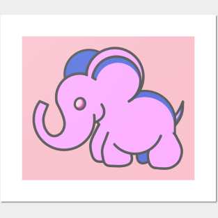 Pink Elephant Posters and Art